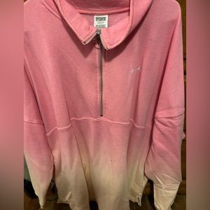 Pink half zip sweater